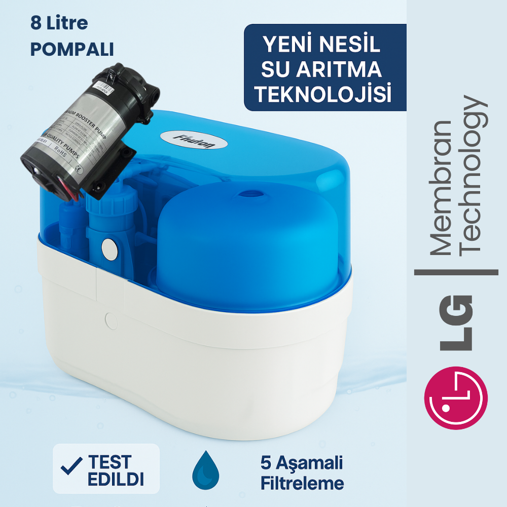 8 Litre Lg Membran Tech. Pompalı Su Arıtma Cihazı